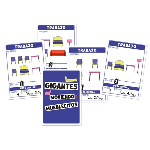 Giants Moving Tiny Furniture cartas Giants Moving Tiny Furniture cartas
