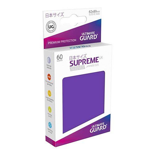 Ultimate Guard Supreme UX Sleeves Fundas de Cartas Tamaño Japonés Violeta (60) (62x89mm)