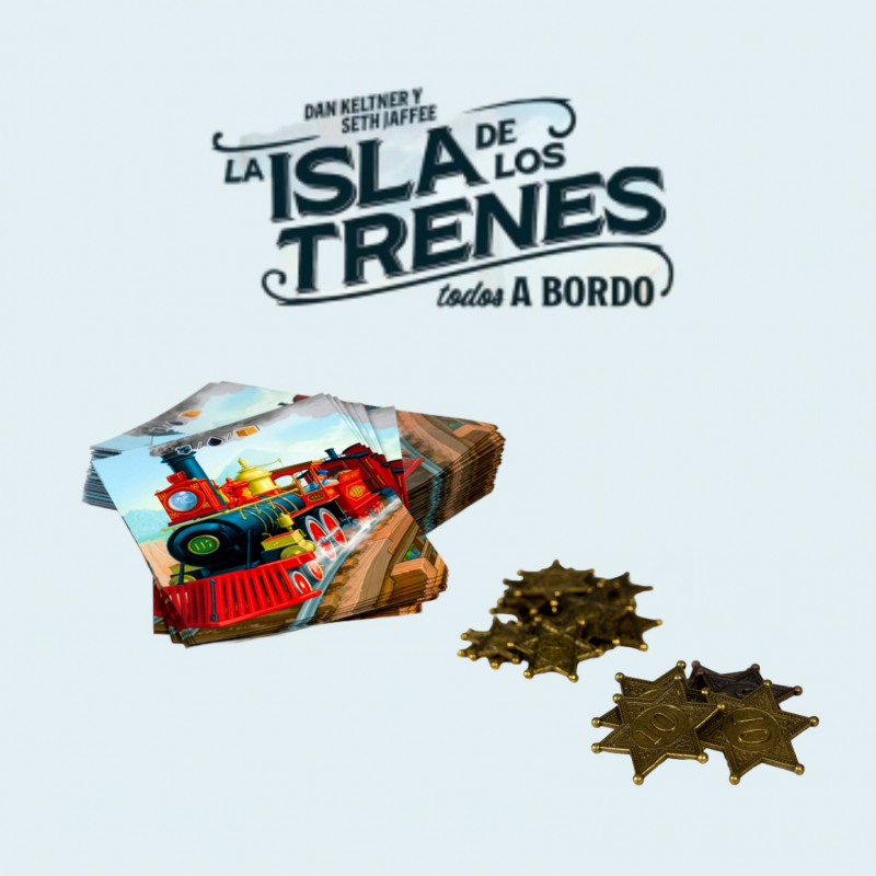 La Isla de los Trenes - Todos a Bordo - Pack Tokens de Victoria + Fundas