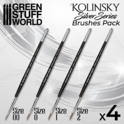 Set Pinceles Kolinsky SILVER SERIES