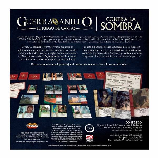 Guerra Del Anillo El Juego De Cartas Trasera