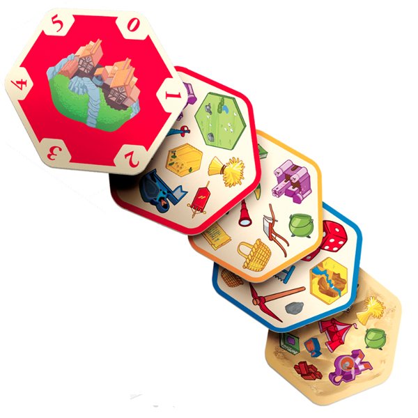 Dobble Catan componentes Dobble Catan componentes