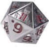 Hellfire Club Premium Metal D20 Die portada