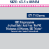 erfect Fit Internal(Inner) Card Sleeves (63.5x88mm) - 110 Pack - 60 Microns